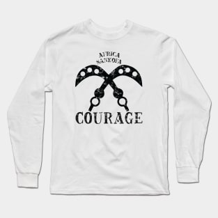 Sankofa Adinkra Symbol "Courage" Black. Long Sleeve T-Shirt